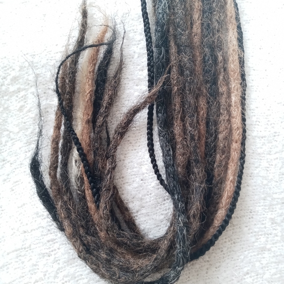 Black brown handmade Ombre tie on loc extensions - Picture 13 of 13